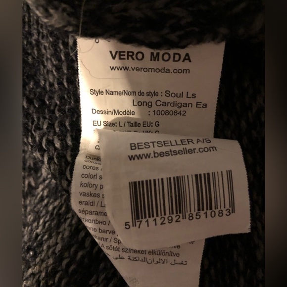 Women's Gray Cable Knit Sweater by VERO MODA - Picture 8 of 9